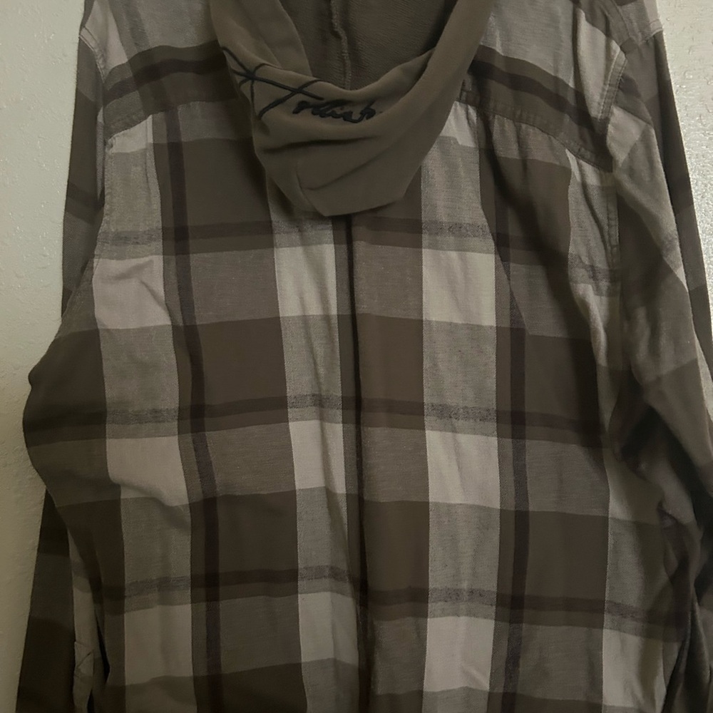 Hollister Brown Plaid Men's Sweater - Picture 3 of 12